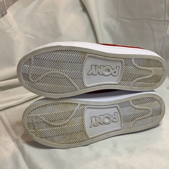 Women's PONY Classic Low Red Suede Shoes Size 7.5 - Picture 12 of 13